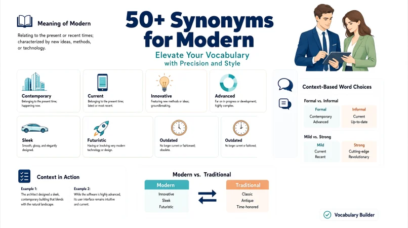 synonyms for modern